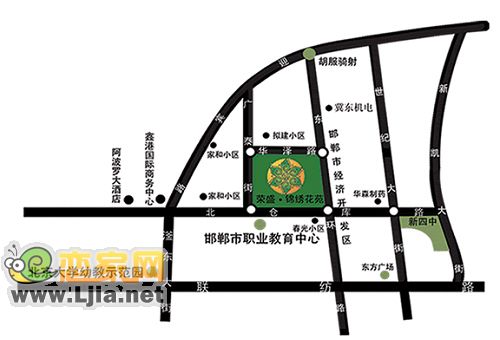榮盛錦繡花苑位置示意圖