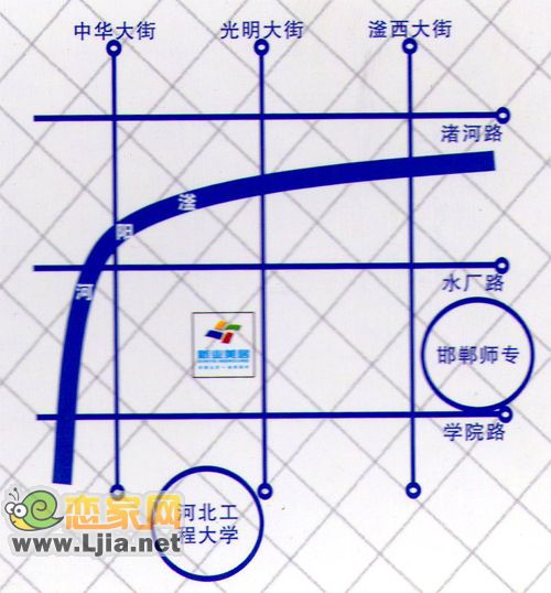 新業(yè)美居區(qū)位示意圖