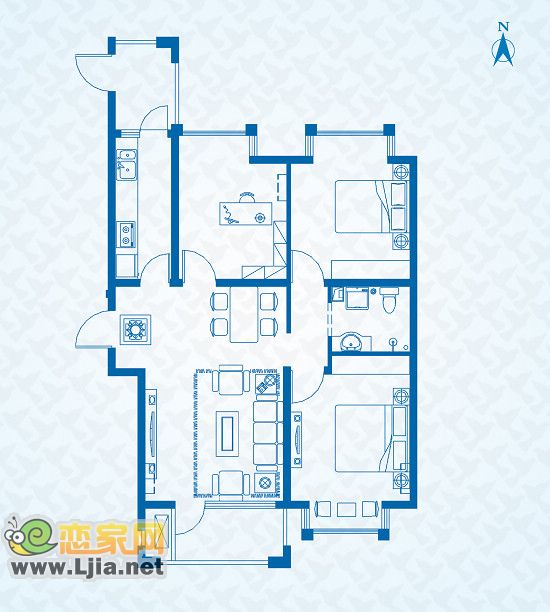 建筑面積約：96-100平米,三室二廳一衛(wèi)