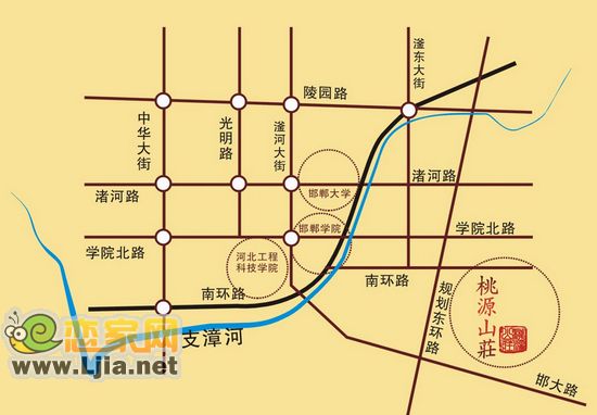 桃源山莊區(qū)位圖