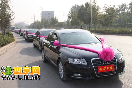 16輛奧迪行駛在開往趙都新城的路上