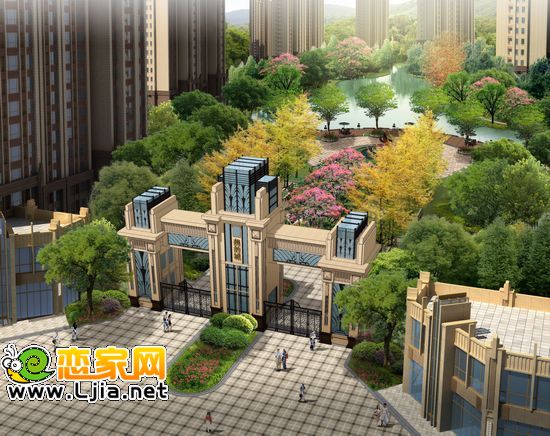 美的城主入口大門及中心景觀帶