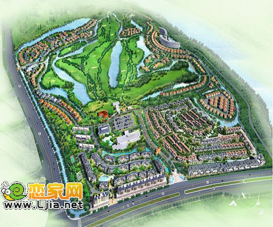 君蘭國際高爾夫生活村鳥瞰圖