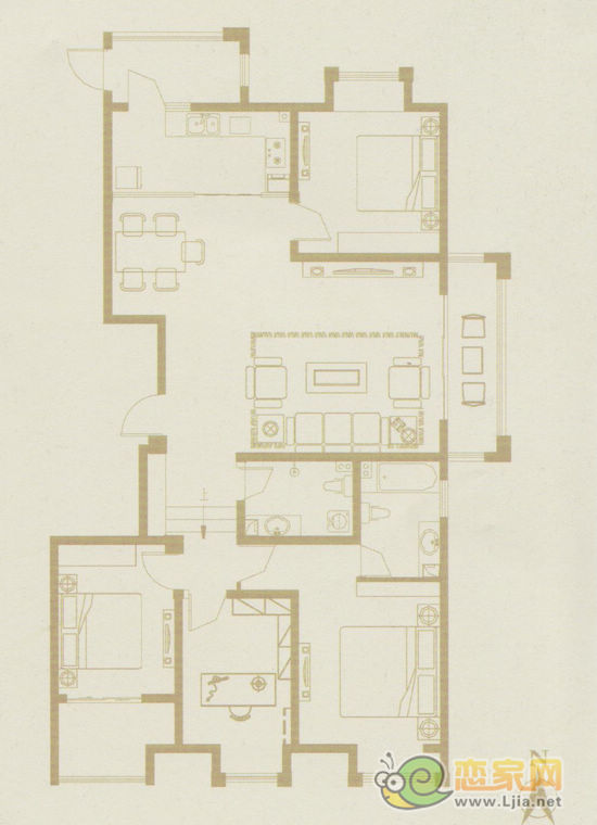12#樓，四室二廳二衛(wèi)，170平米