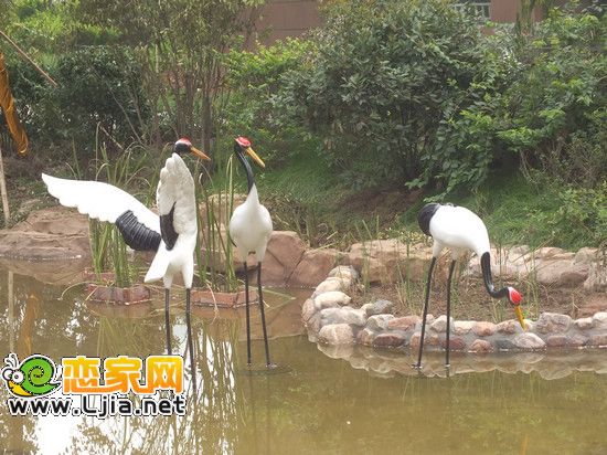 阿爾卡迪亞碧水灣景觀小品 仙鶴