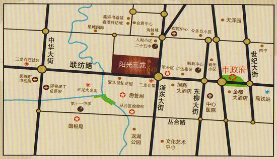 陽(yáng)光三龍商業(yè)廣場(chǎng)區(qū)位圖