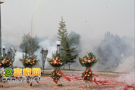 （現(xiàn)代家園海棠灣展示中心開放恭賀單位贈送花籃）