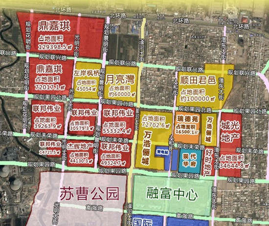 邯鄲北部樓盤分布圖