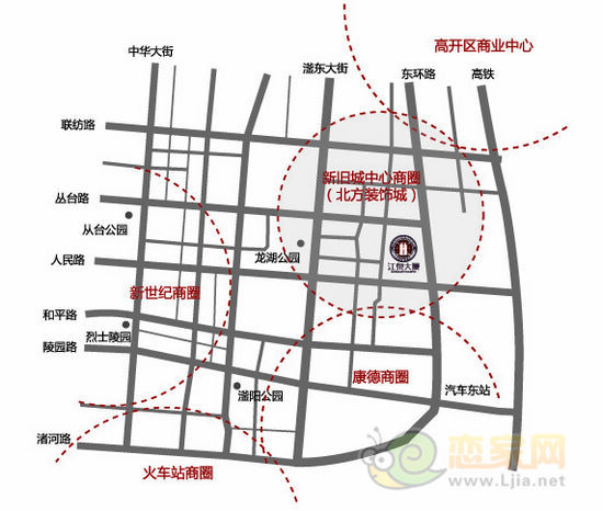 江泉大廈區(qū)位圖