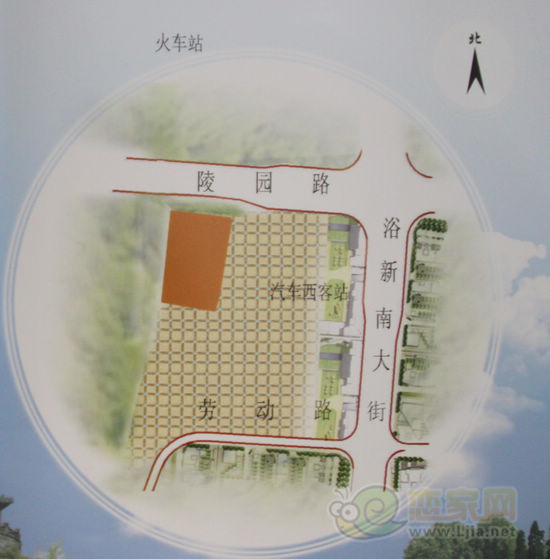 火車站廣場(chǎng)西南儲(chǔ)備地塊位置示意圖