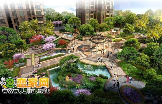 金色漫城中央景觀效果圖