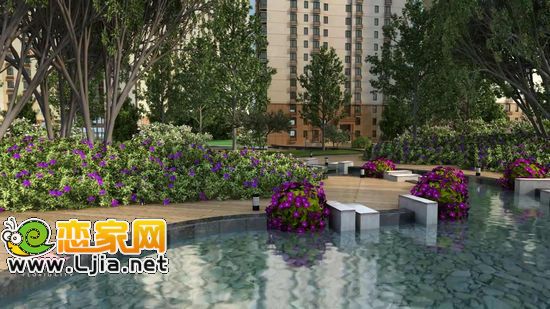 寶盛花語(yǔ)城水系景觀圖