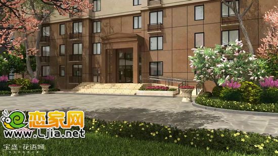 寶盛花語(yǔ)城入戶景觀圖