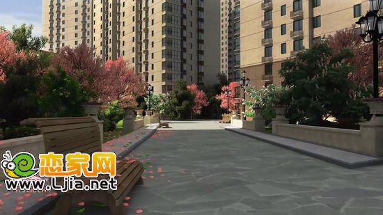 寶盛花語(yǔ)城社區(qū)小路景觀圖