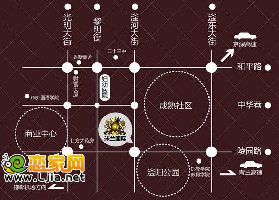 米蘭國際區(qū)位圖
