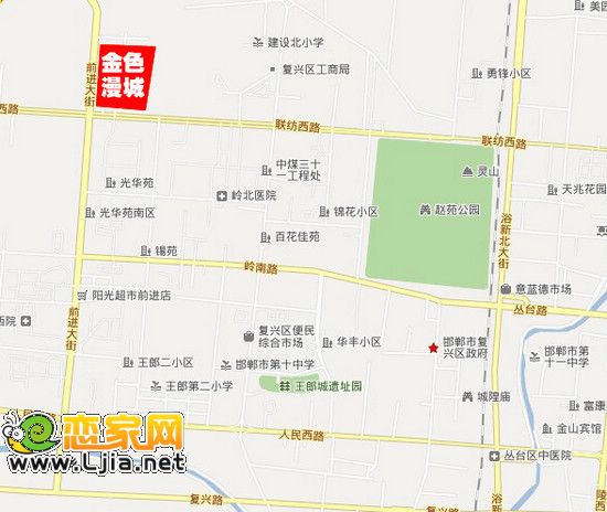 金色漫城區(qū)位圖