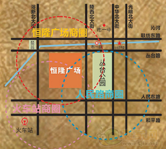 恒隆廣場區(qū)位圖