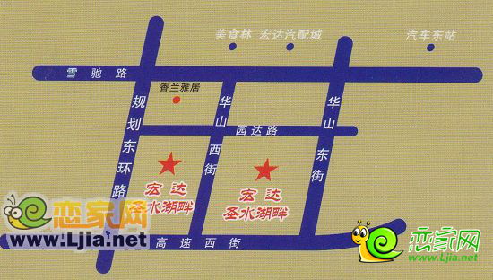 宏達圣水湖畔區(qū)位圖