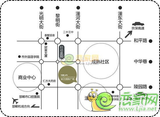 米蘭國(guó)際區(qū)位圖