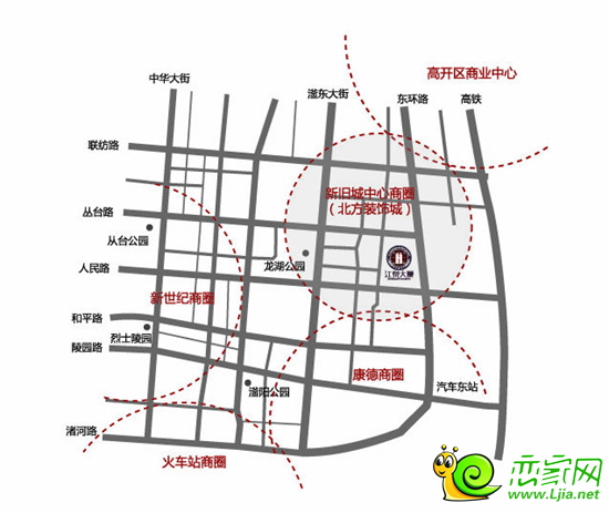 江泉大廈區(qū)位圖