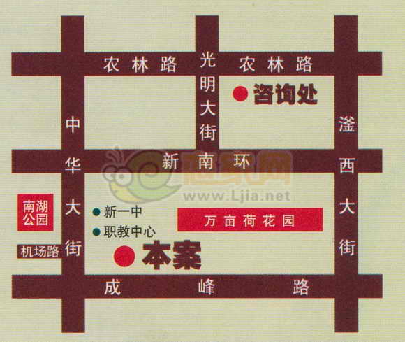 荷岸新城區(qū)位圖