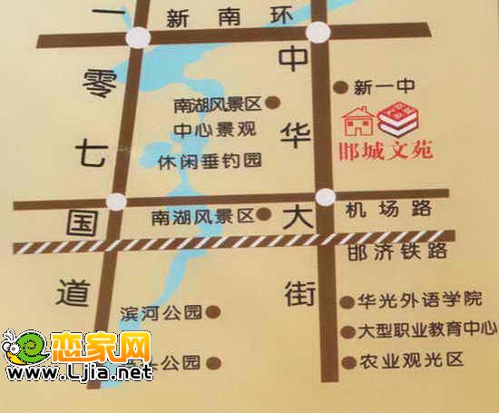 邯城文苑區(qū)位圖 