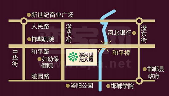 濱河世紀大廈區(qū)位圖