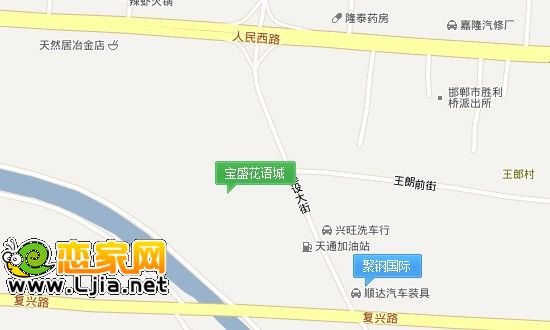 寶盛花語城區(qū)位圖