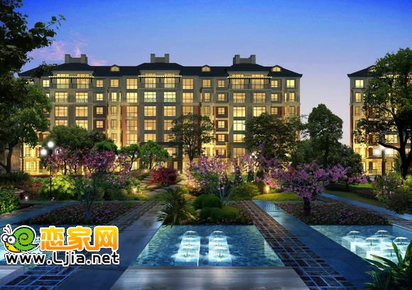 趙都新城緹香花舍夜景效果圖