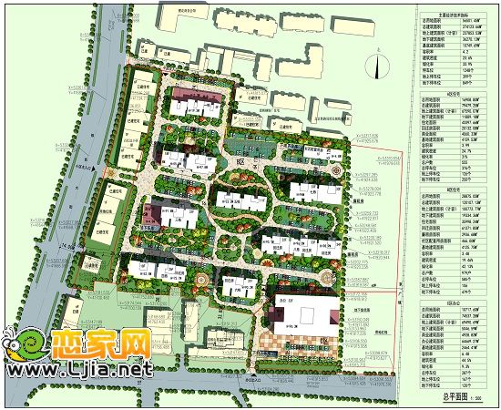 香榭花都工程設(shè)計方案總平面圖