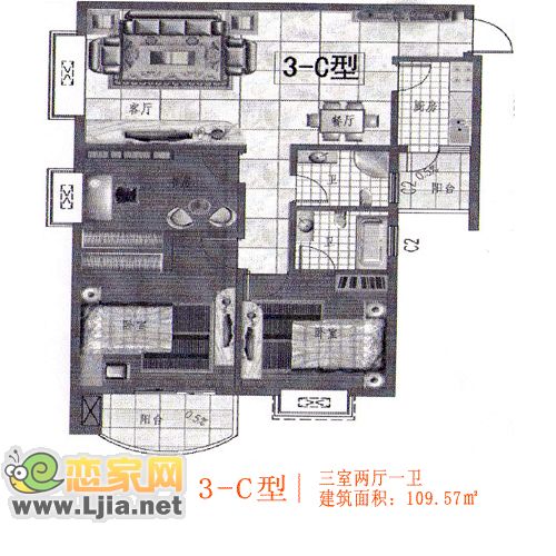 世紀一品3-c型戶型圖
