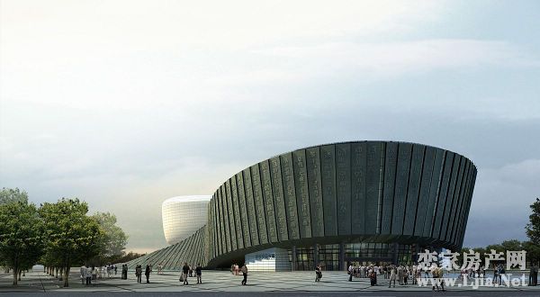 邯鄲市文化藝術(shù)中心近景效果圖