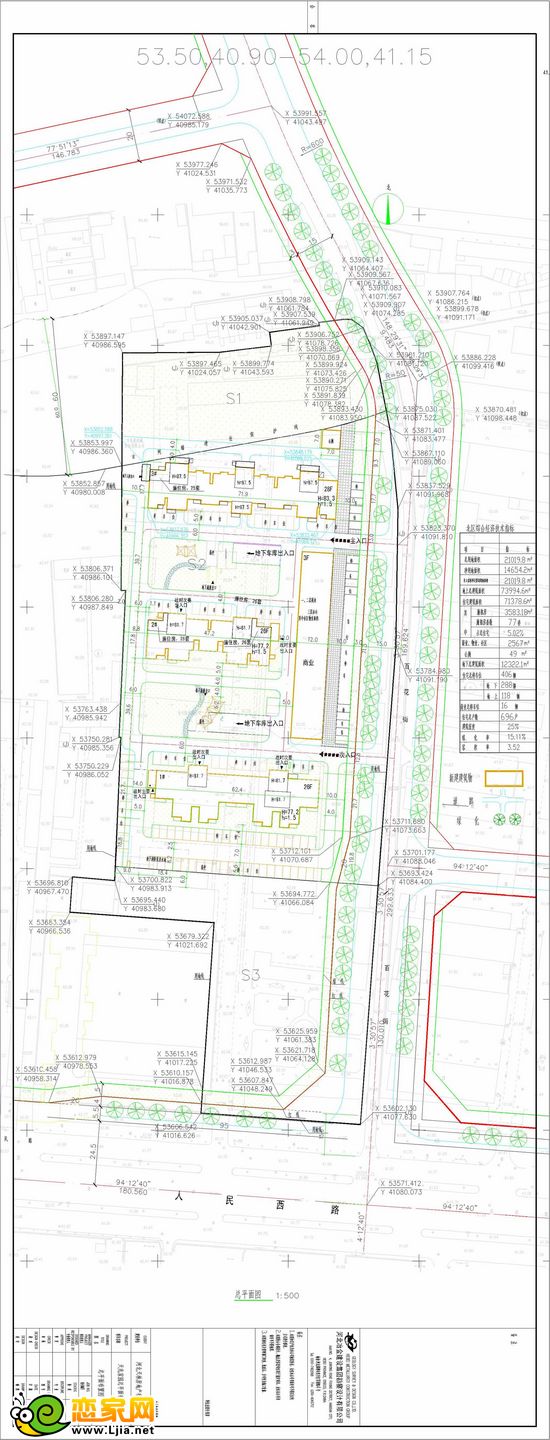天兆家園建設(shè)工程設(shè)計(jì)方案總平面圖