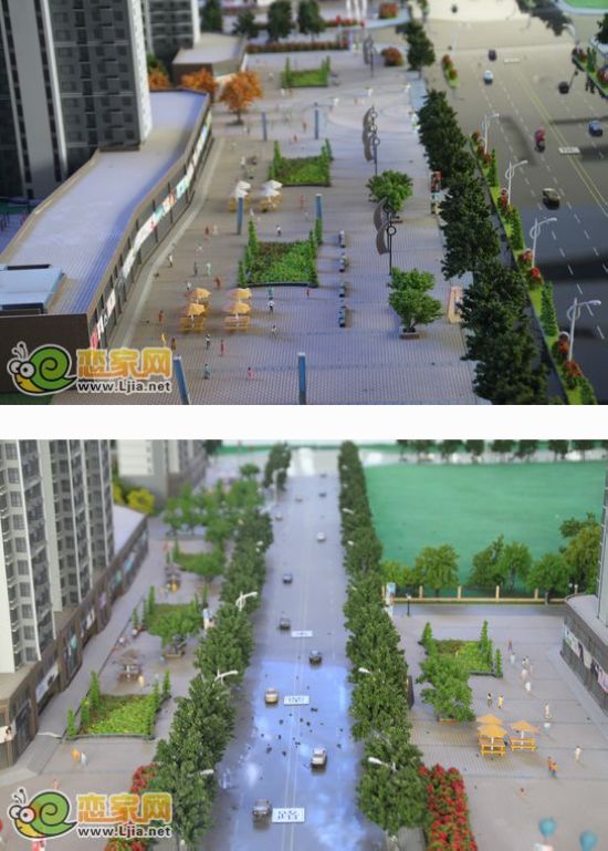 萬(wàn)浩儷城步行街和耒榮路
