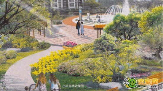 楓景華庭園林效果圖