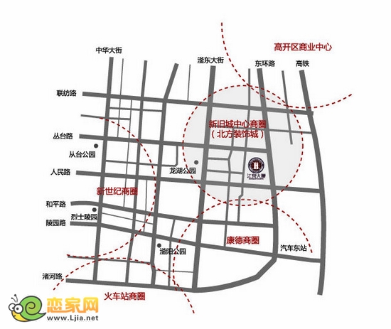 江泉大廈區(qū)位圖