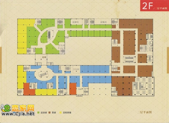 陽光三龍商業(yè)廣場(chǎng)2層平面圖