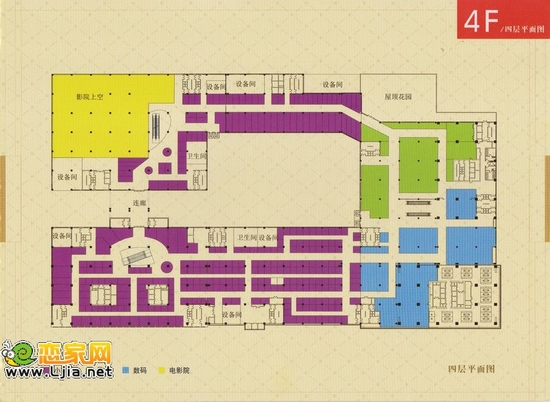 陽光三龍商業(yè)廣場(chǎng)4層平面圖