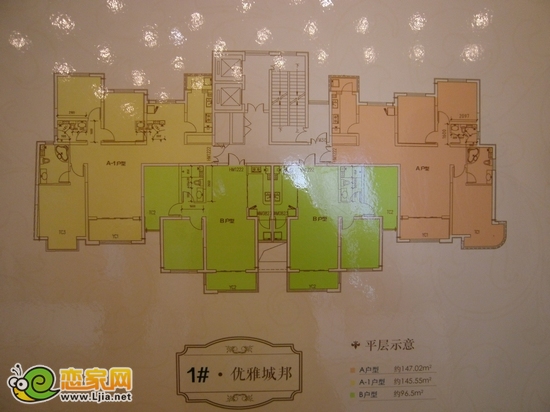 月亮灣1#優(yōu)雅城邦 平面示意圖