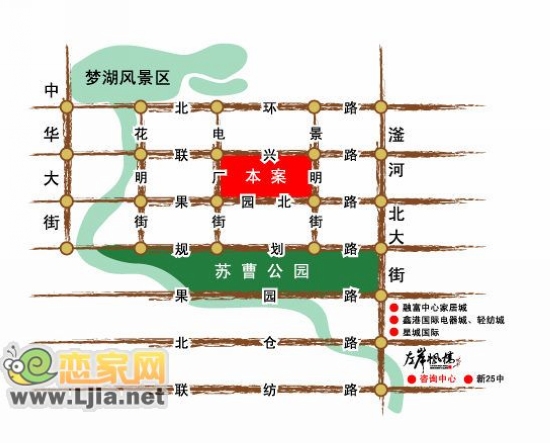 左岸楓橋區(qū)位圖