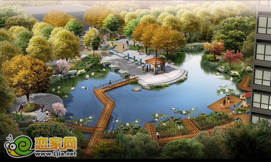 上圖為中心景觀效果圖