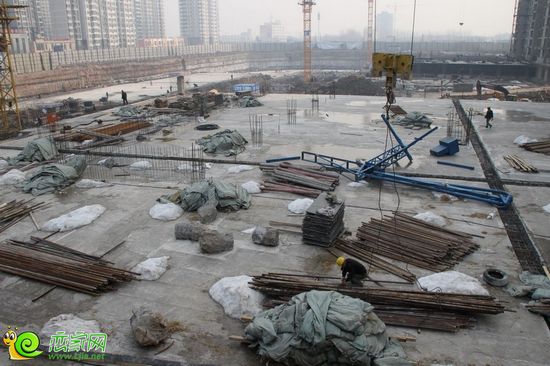 現代奧城項目工程實景圖（2014.2.19）