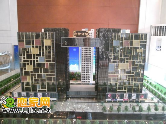 名仕公館沙盤效果圖——左面是A座，右面是B座