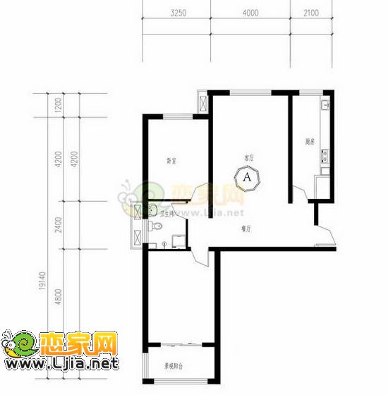 A戶型  兩室兩廳一衛(wèi)  面積約為：111.48平米