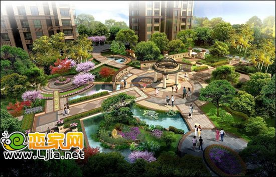 金色漫城小區(qū)內(nèi)景觀效果圖