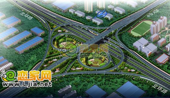 北環(huán)立交橋建成效果圖