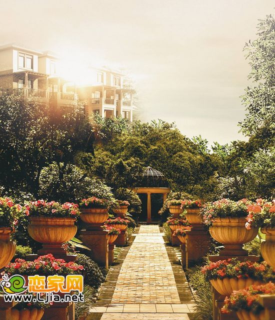 盛瑞華庭簡歐園林效果圖