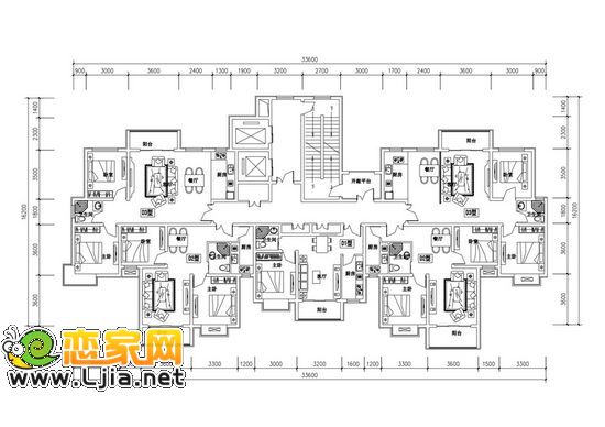 錦繡江南標(biāo)準(zhǔn)層平面圖