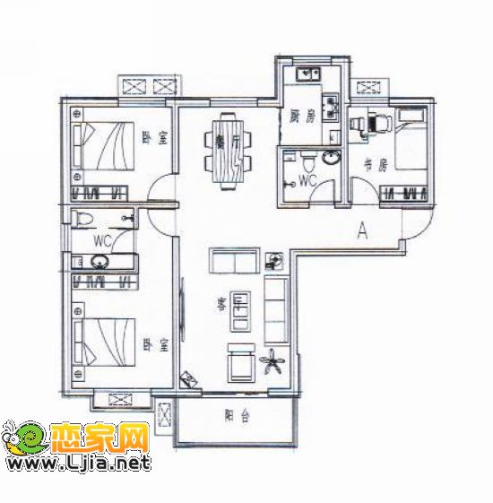 6#樓A單元A戶型 118.66㎡