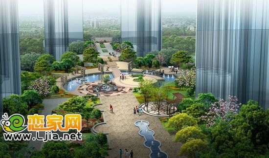 北海景園小區(qū)廣場效果圖